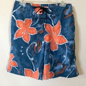 Nautica Swim Trunk Shorts Hawaiian Floral